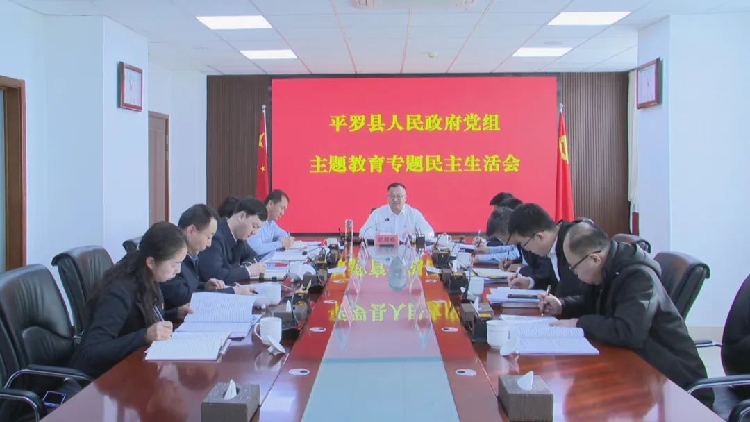 平罗县人民政府党组召开主题教育专题民主生活会